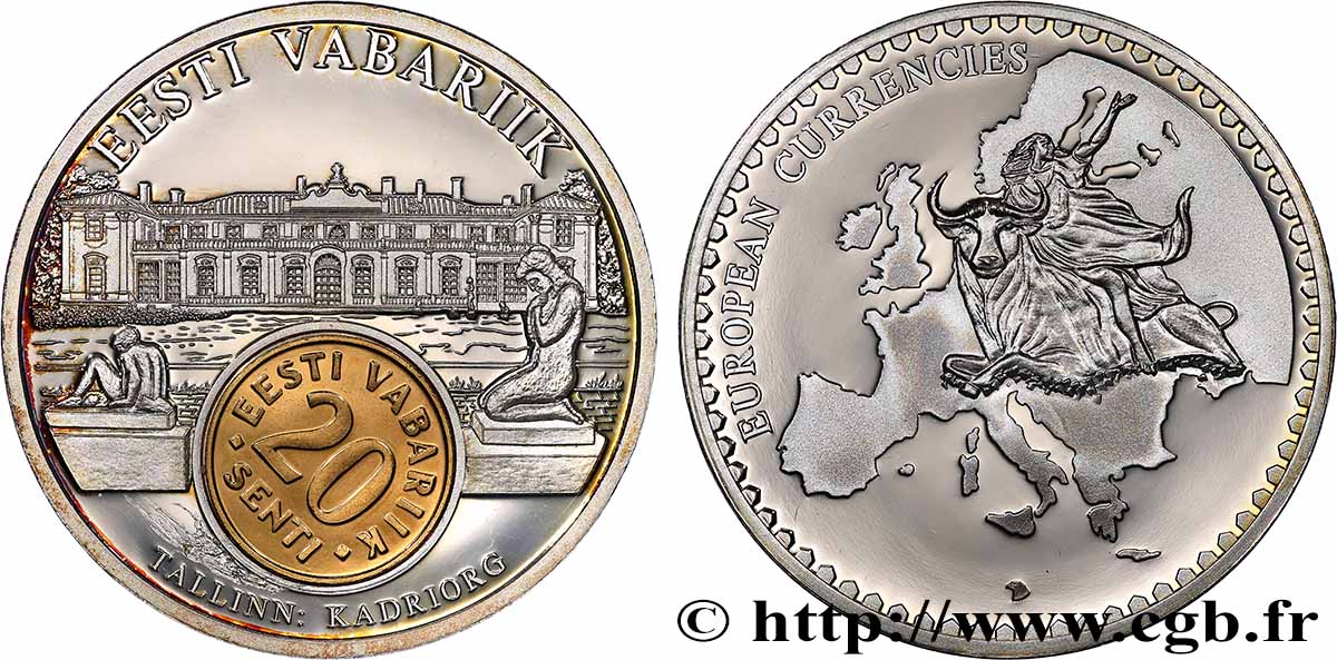 EUROPA Médaille, European Currencies, Estonie MS