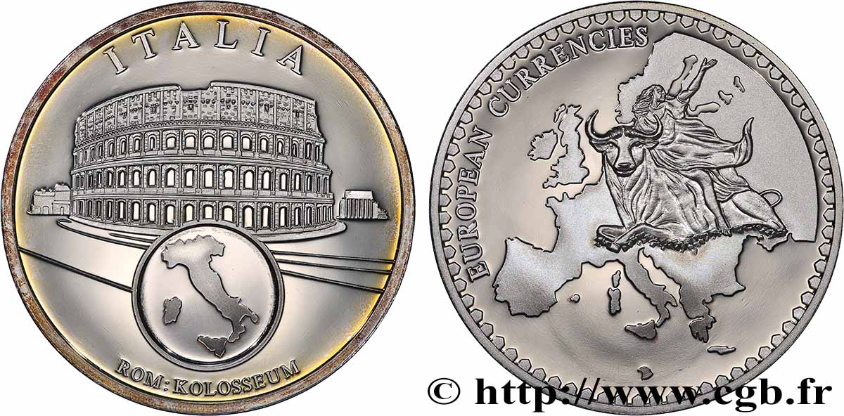EUROPE Médaille, European Currencies, Italie SPL