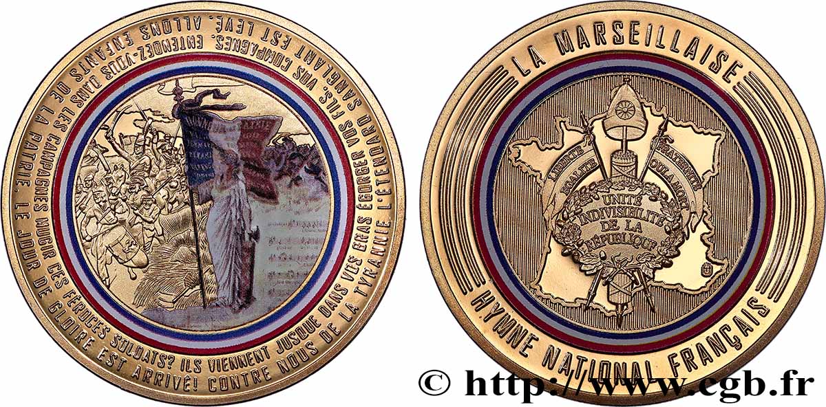 V REPUBLIC Médaille, La Marseillaise MS