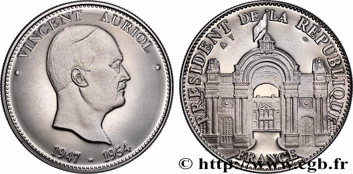 TROISIÈME RÉPUBLIQUE Médaille, Vincent Auriol, président de la République SPL