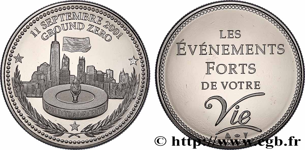 VEREINIGTE STAATEN VON AMERIKA Médaille, World Trade Center 11 septembre 2001 fST