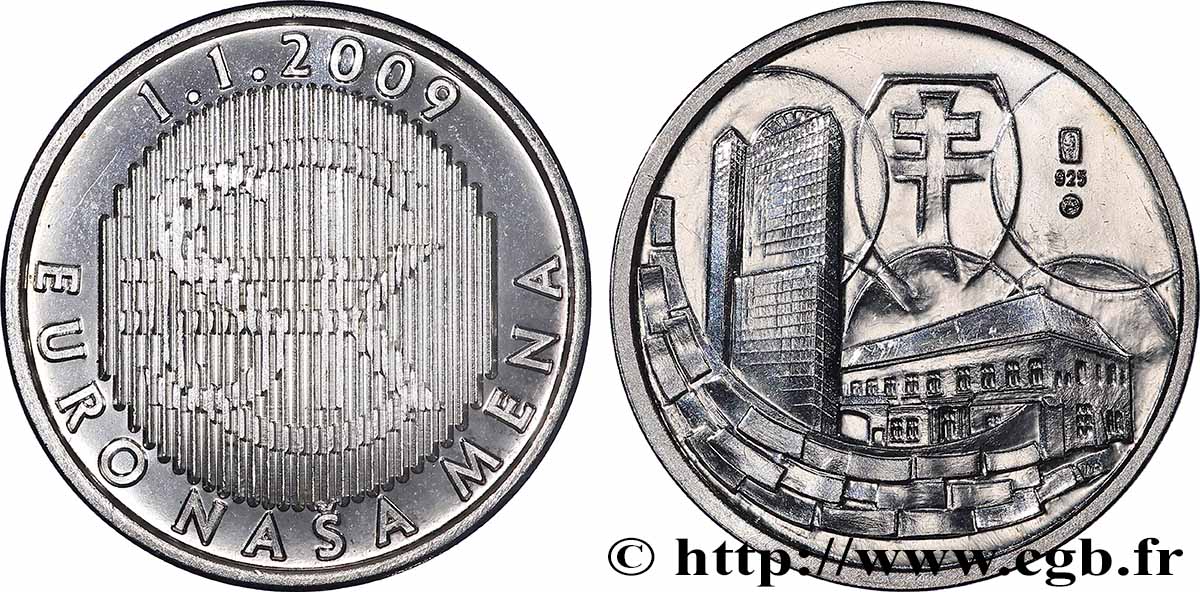 SLOVAQUIE Médaille, Euro Naša Mena TTB+