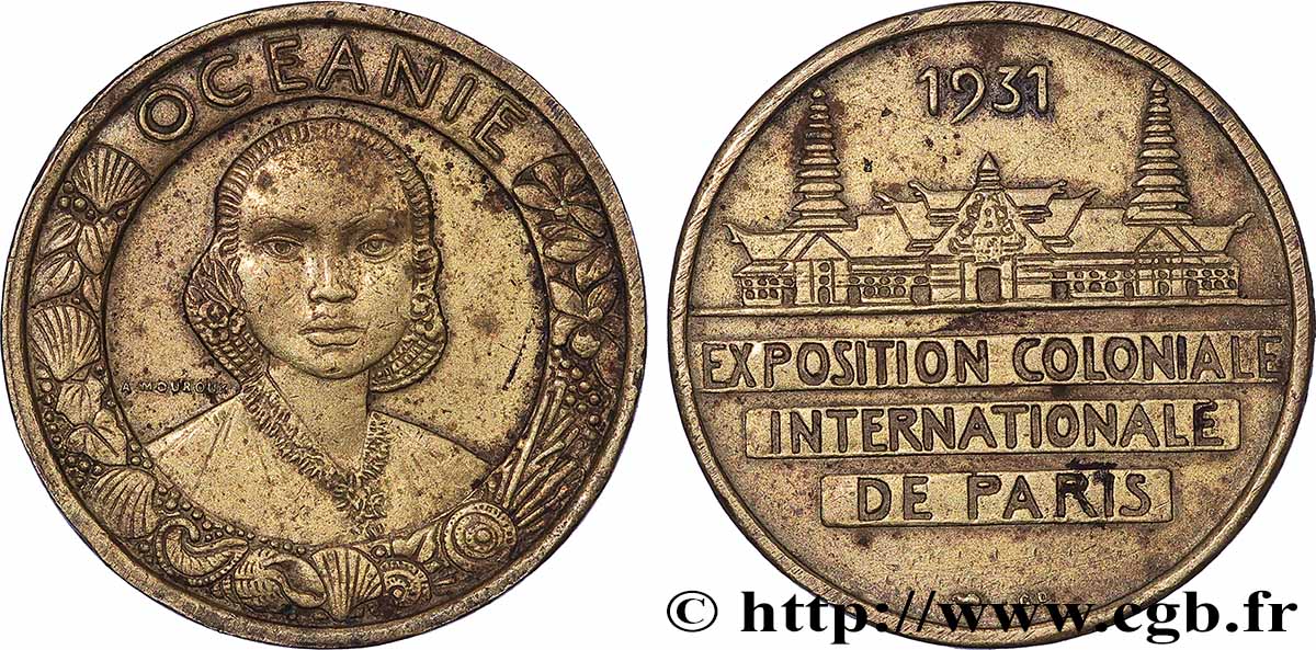 III REPUBLIC Médaille, Exposition Coloniale Internationale - Océanie AU
