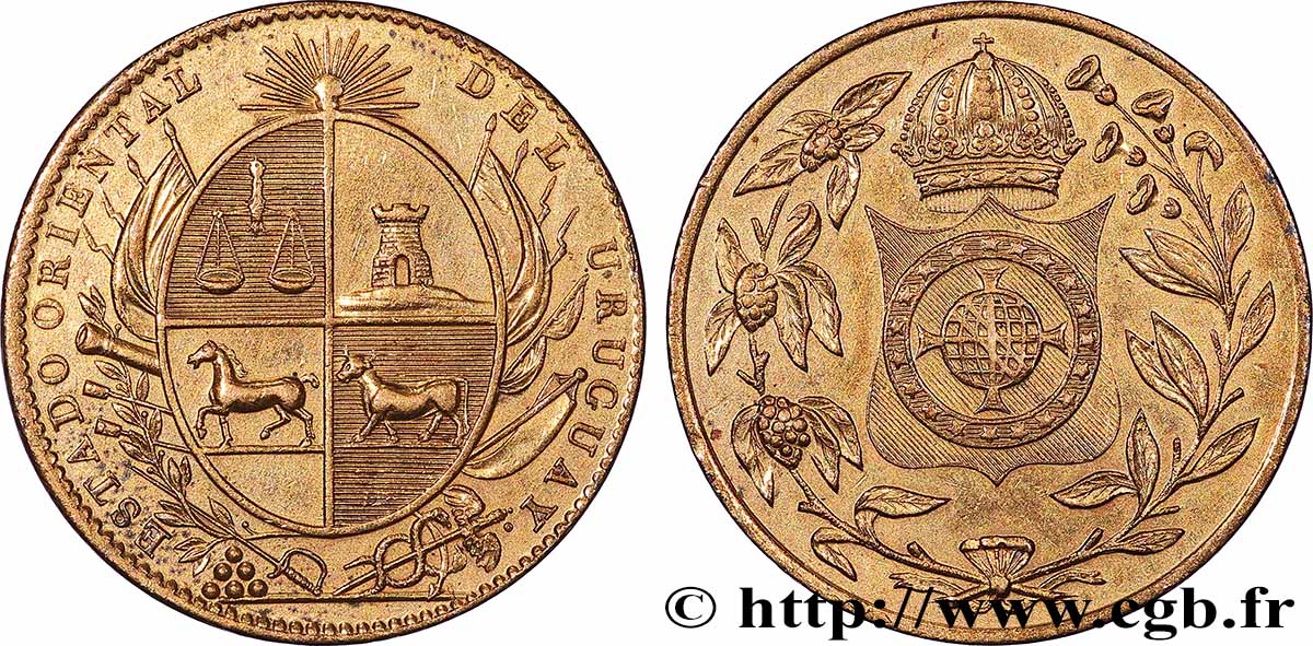 URUGUAY Médaille, État oriental de Uruguay AU