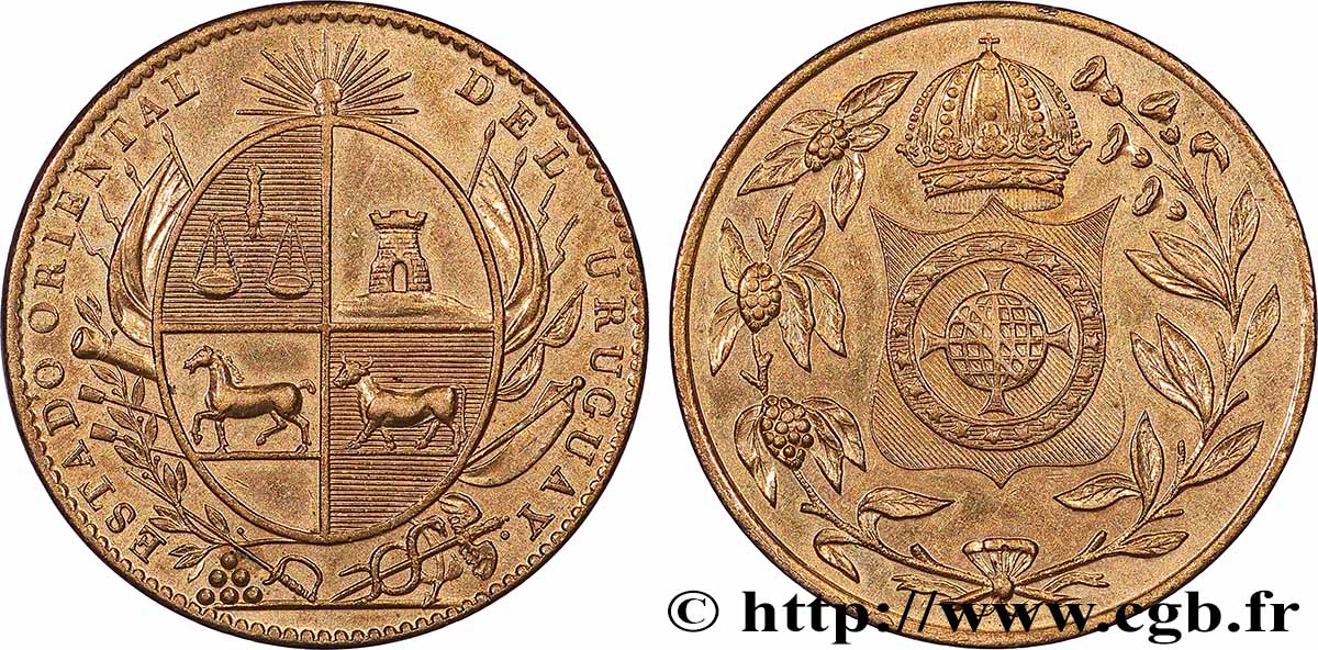 URUGUAY Médaille, État oriental de Uruguay AU