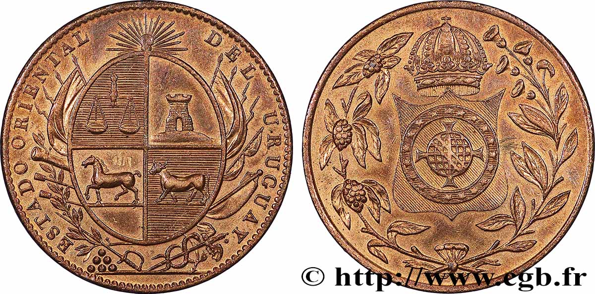 URUGUAY Médaille, État oriental de Uruguay AU