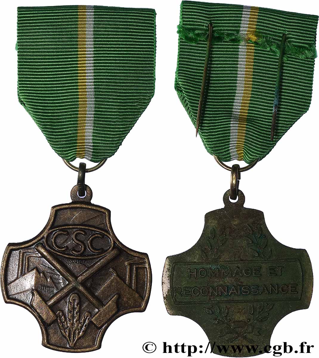 BELGIUM Médaille, Confédération des syndicats chrétiens AU