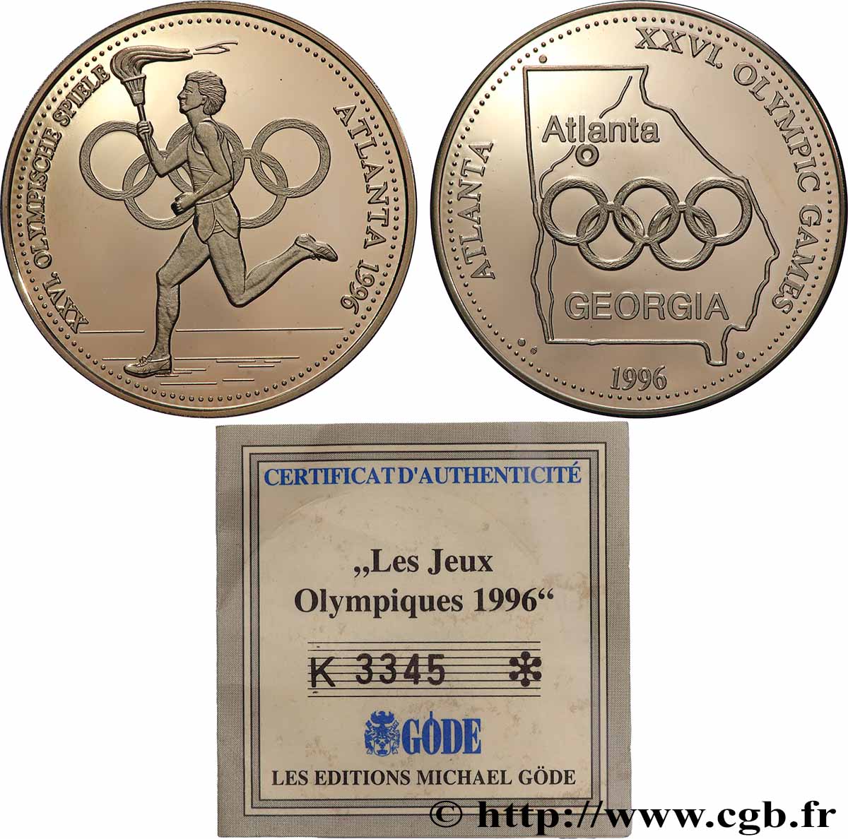 ESTADOS UNIDOS DE AMÉRICA Médaille, XXVIe jeux olympique EBC