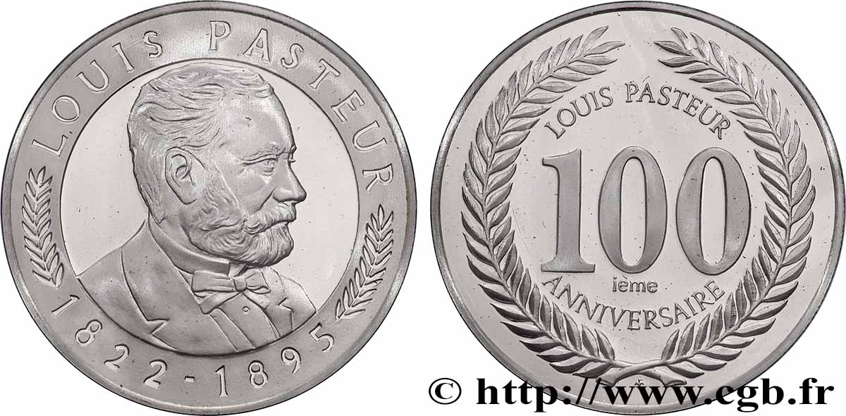 SCIENCES & SCIENTIFIQUES Plaquette, 100e anniversaire de Louis Pasteur AU