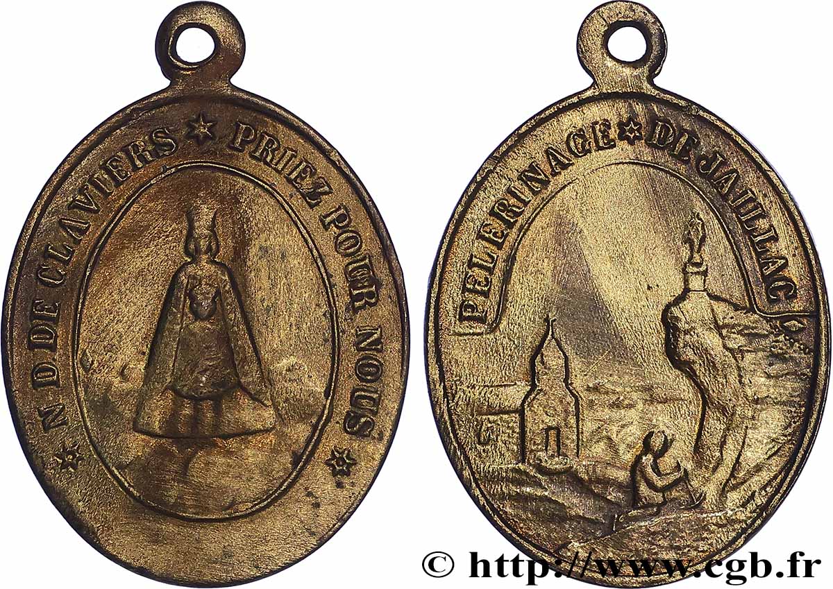 MÉDAILLES RELIGIEUSES Médaille, Pèlerinage de Jaillac XF