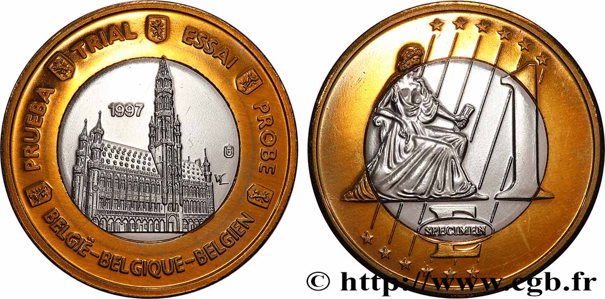EUROPE Médaille, Essai 1 Euro République Slovaque TTB+
