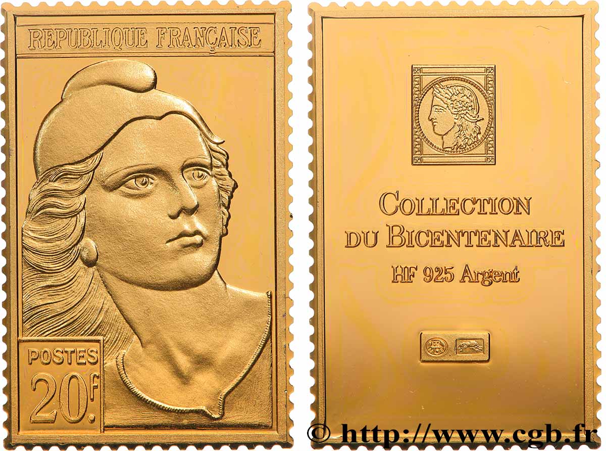 QUINTA REPUBLICA FRANCESA Plaque, Collection du bicentenaire SC