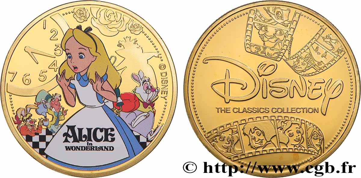 ÉTATS-UNIS D AMÉRIQUE Médaille, Alice aux pays des merveilles SPL
