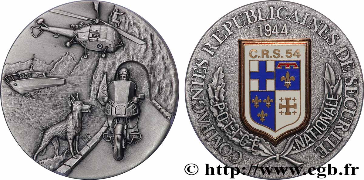 QUINTA REPUBBLICA FRANCESE Médaille, Compagnies républicaines de sécurité SPL
