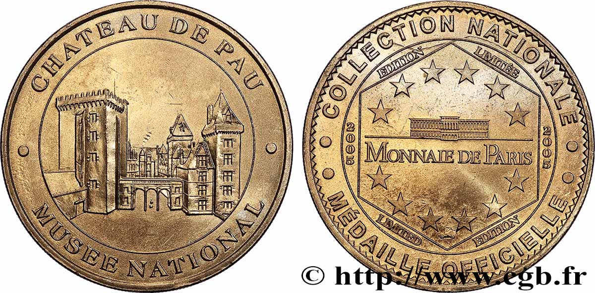 TOURISTIC MEDALS Médaille touristique, Château de Pau q.SPL