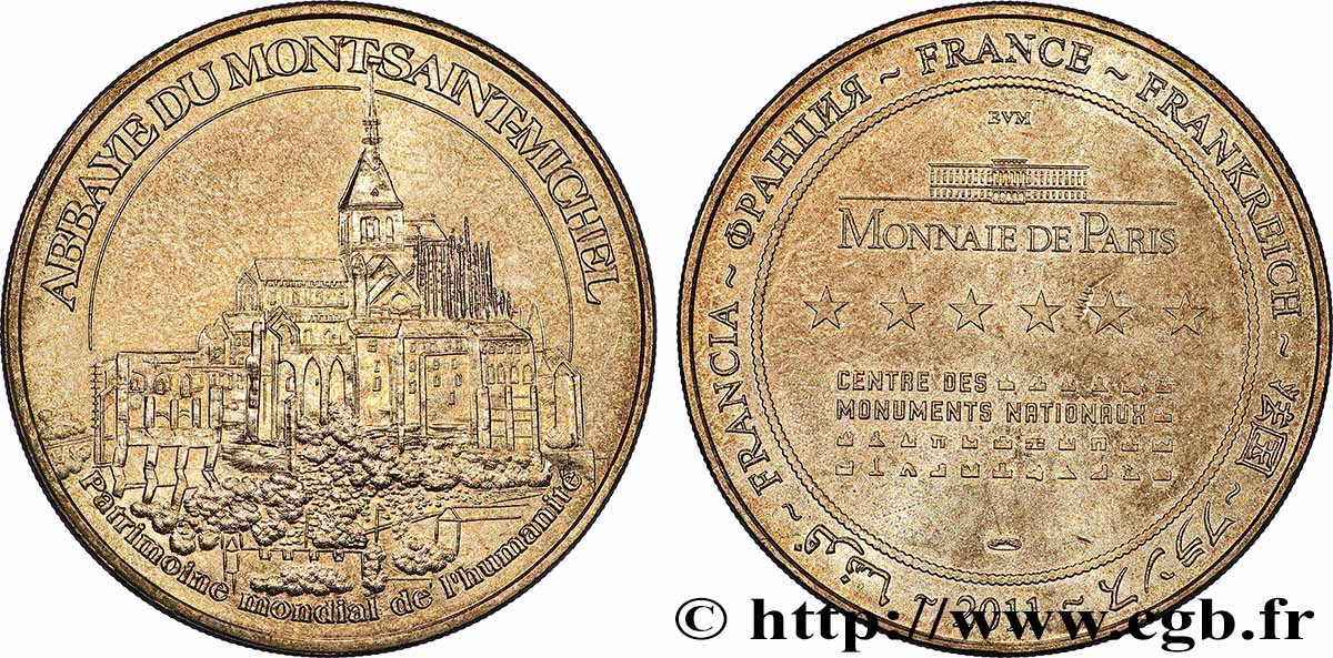 TOURISTIC MEDALS Médaille touristique, Mont Saint Michel q.SPL