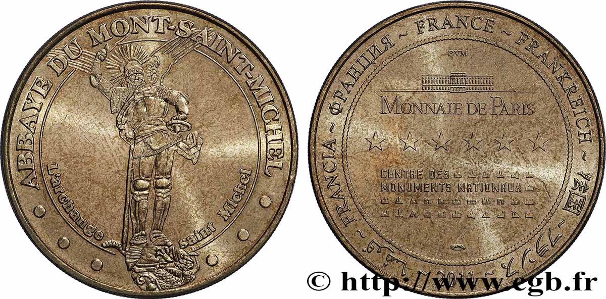 TOURISTIC MEDALS Médaille touristique, Mont Saint Michel q.SPL