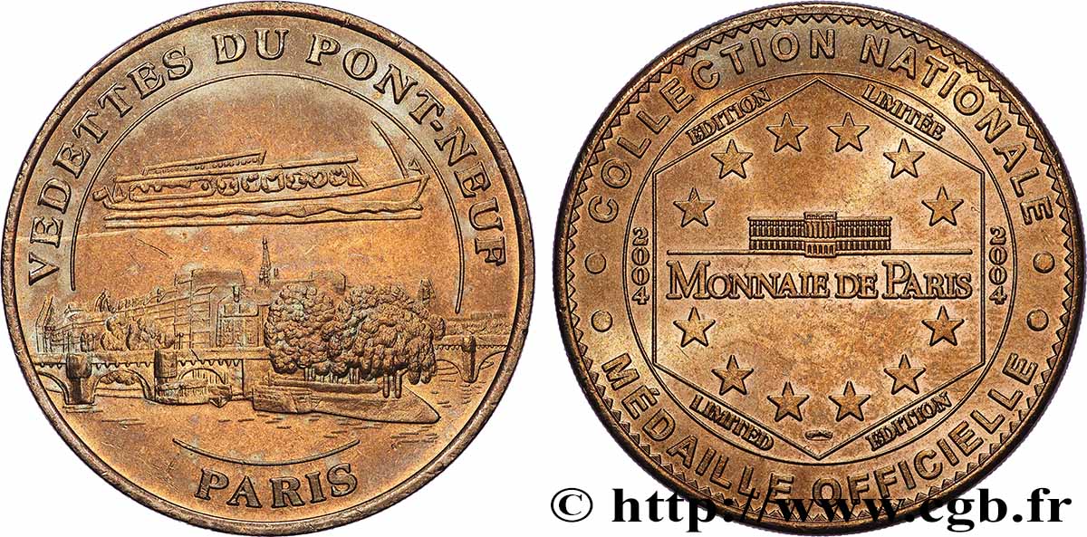 TOURISTIC MEDALS Médaille touristique, Vedettes du Pont-Neuf, Paris VZ