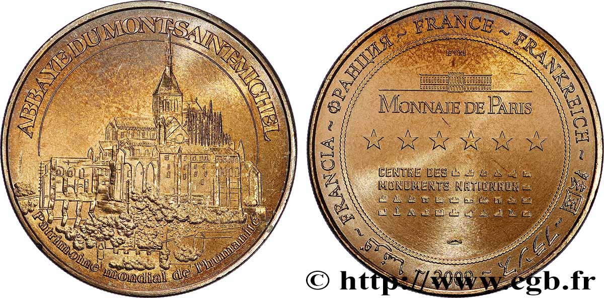 TOURISTIC MEDALS Médaille touristique, Mont Saint Michel fVZ