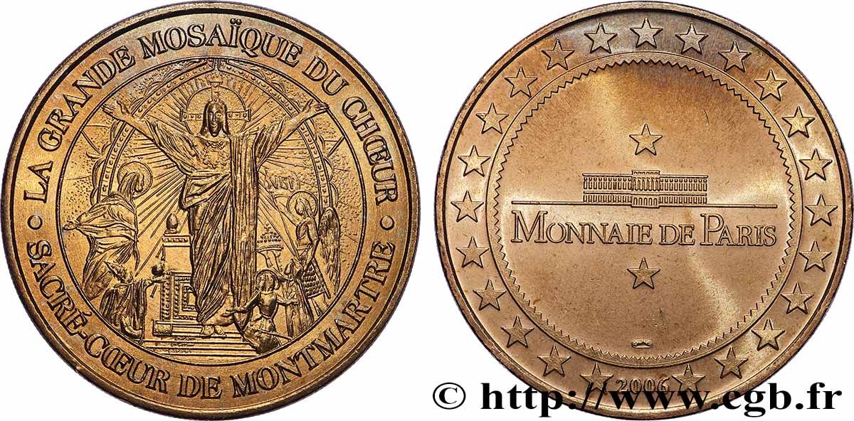TOURISTIC MEDALS Médaille touristique, La grande mosaïque du choeur, Montmartre fVZ