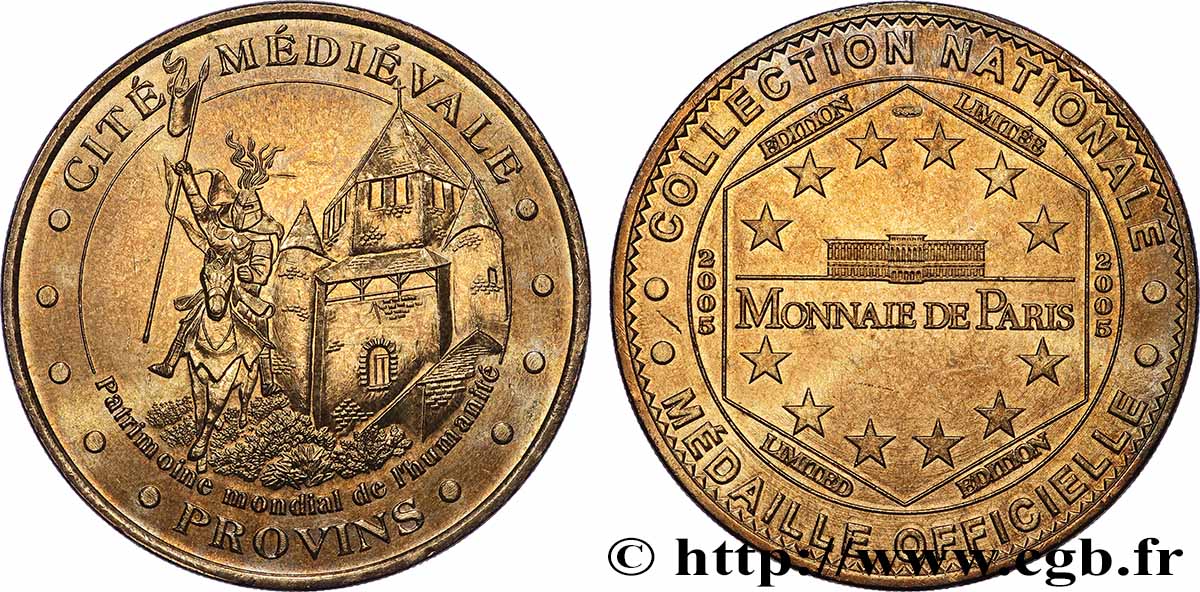 TOURISTIC MEDALS Médaille touristique, Cité médiévale, Provins VZ