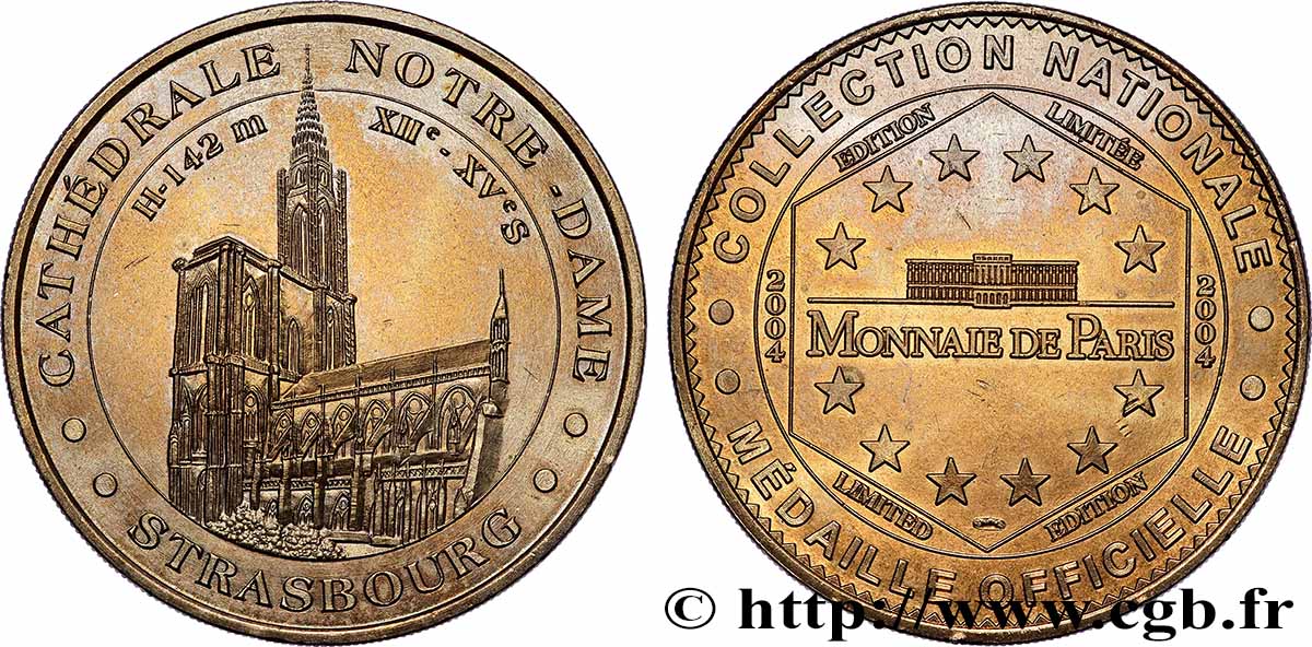 TOURISTIC MEDALS Médaille touristique, Cathédrale Notre-Dame, Strasbourg AU