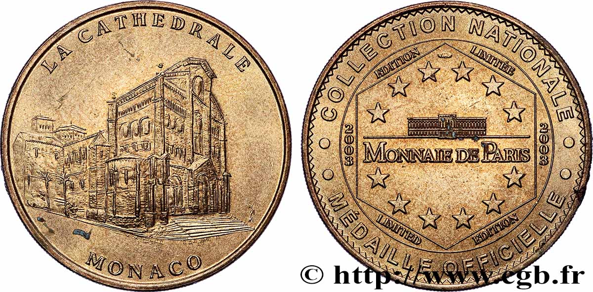 TOURISTIC MEDALS Médaille touristique, Cathédrale de Monaco q.SPL