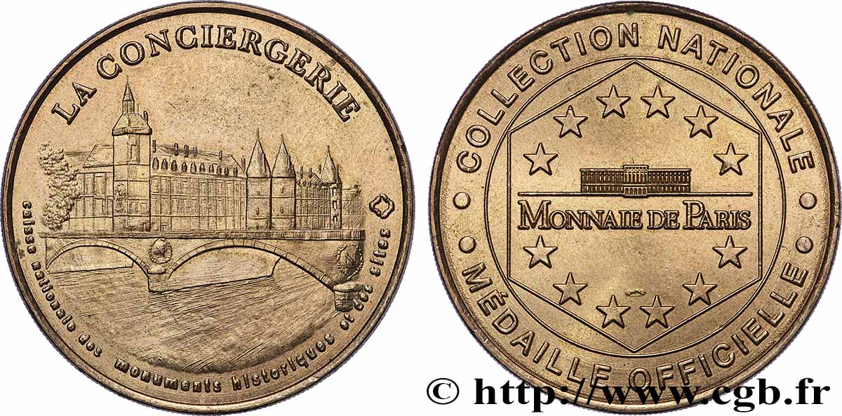 TOURISTIC MEDALS Médaille touristique, La Conciergerie, Paris q.SPL