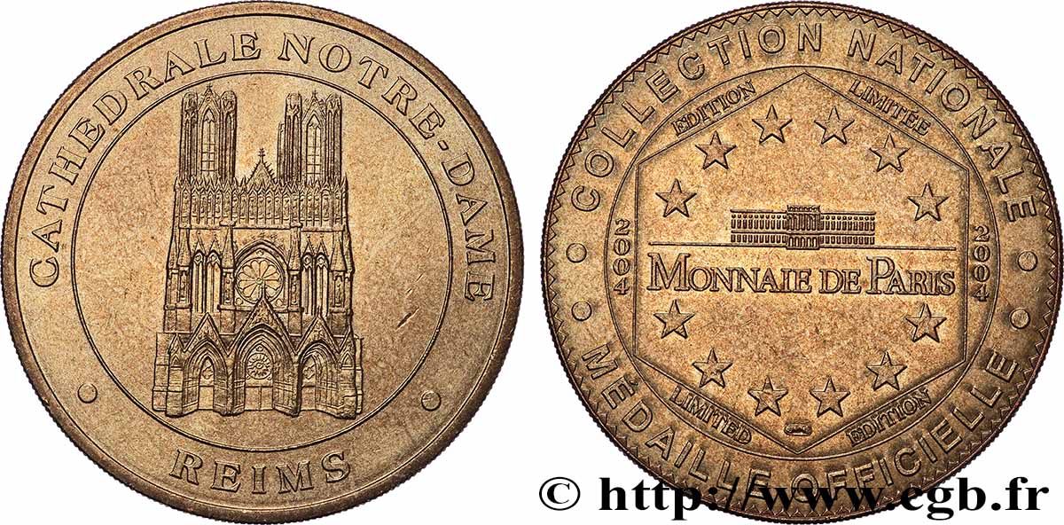 TOURISTIC MEDALS Médaille touristique, Cathédrale Notre-Dame de Reims fVZ