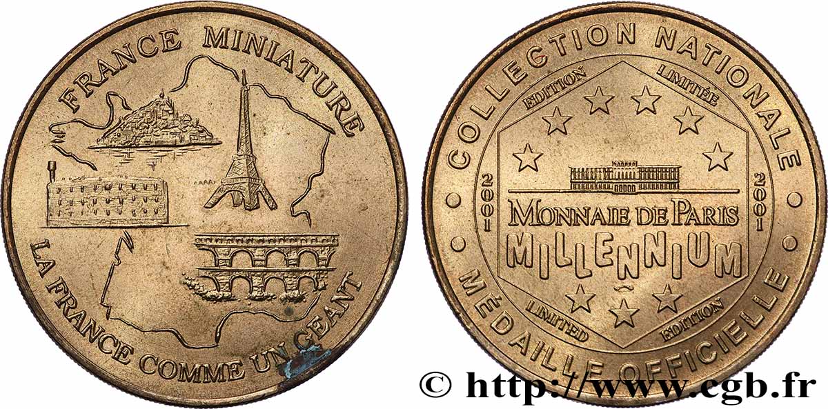 TOURISTIC MEDALS Médaille touristique, France miniature SPL