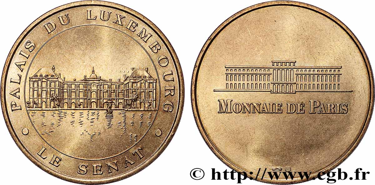 TOURISTIC MEDALS Médaille touristique, Palais du Luxembourg, Le Sénat fVZ