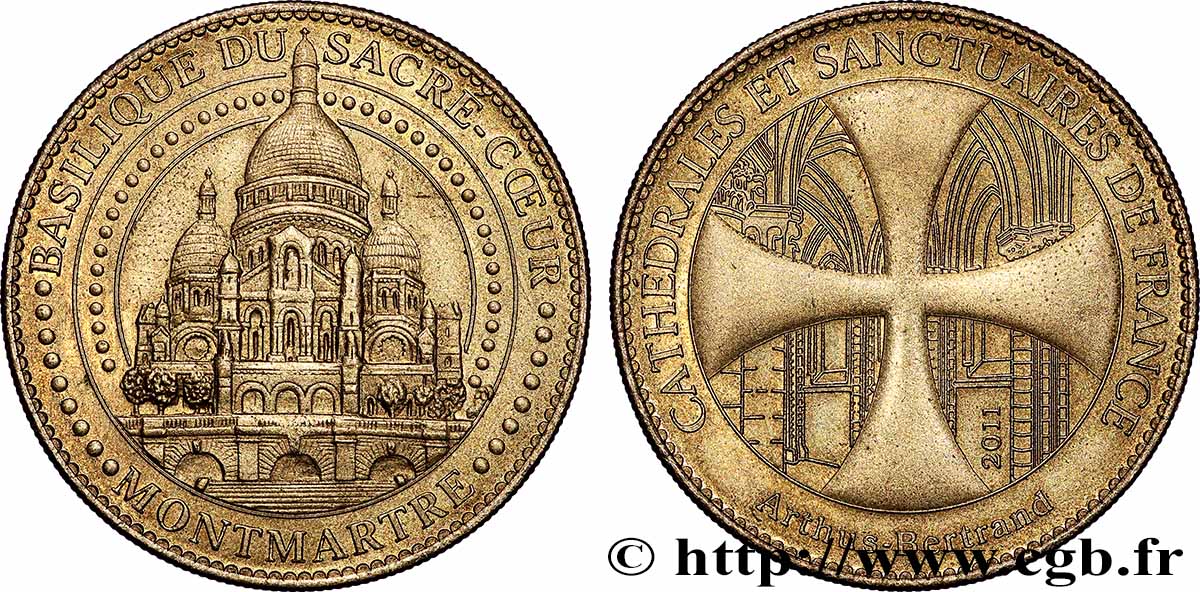 MÉDAILLES TOURISTIQUES Médaille touristique, Basilique du Sacré Coeur, Montmartre SUP