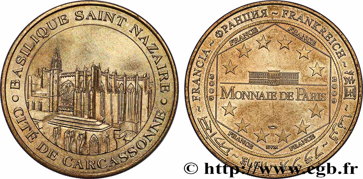 MÉDAILLES TOURISTIQUES Médaille touristique, Basilique Saint Nazaire, Carcassonne TTB+