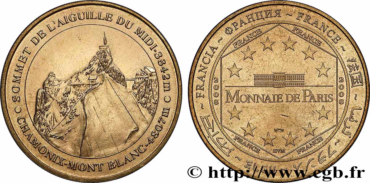 BUILDINGS AND HISTORY Médaille touristique, Le sommet de l’aiguille du Midi q.SPL