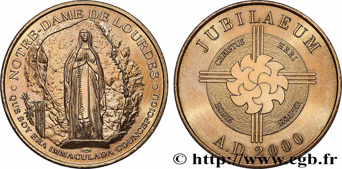 TOURISTIC MEDALS Médaille touristique, Notre Dame de Lourdes q.SPL