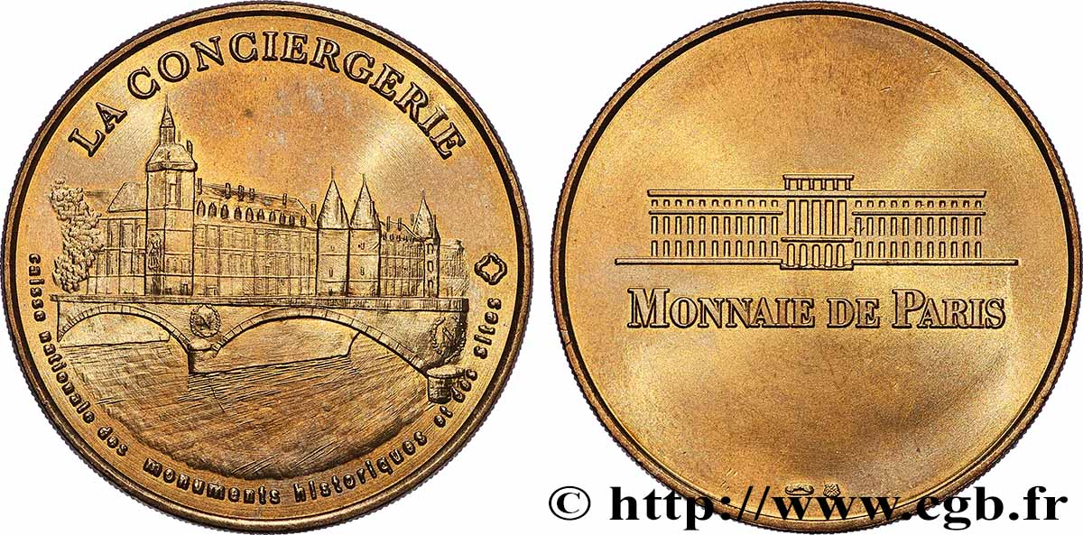TOURISTIC MEDALS Médaille touristique, La Conciergerie, Paris VZ