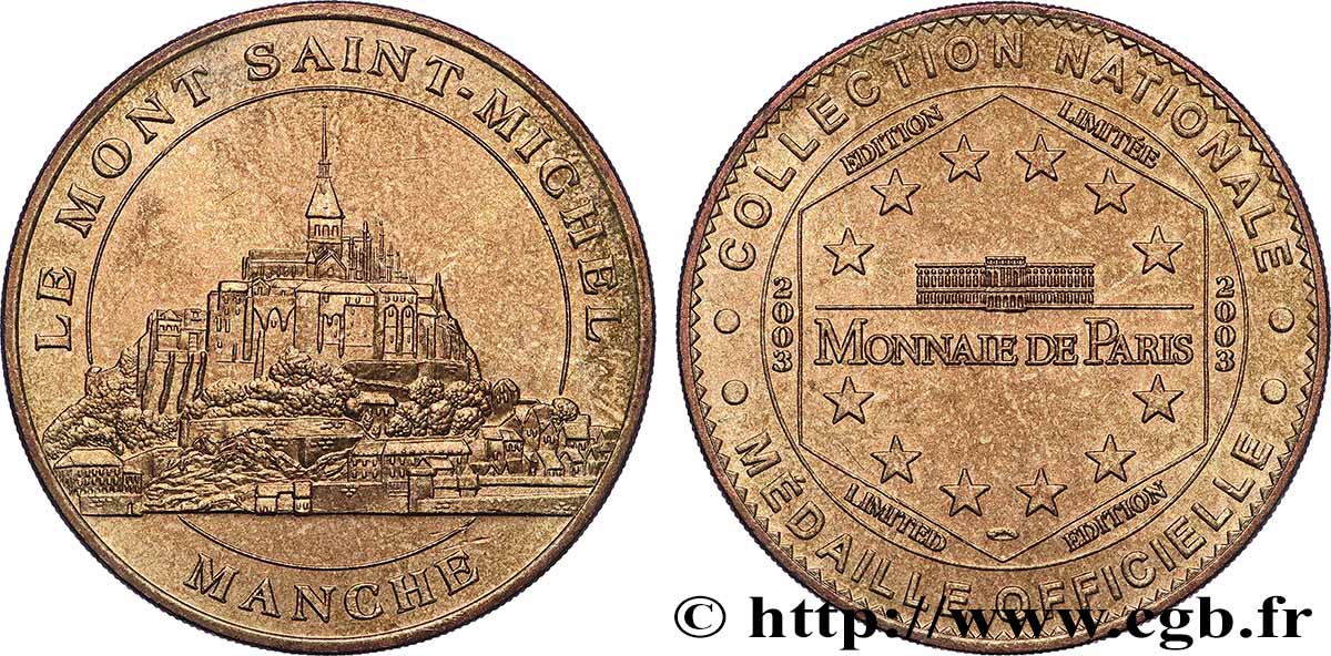 TOURISTIC MEDALS Médaille touristique, Mont Saint Michel q.SPL