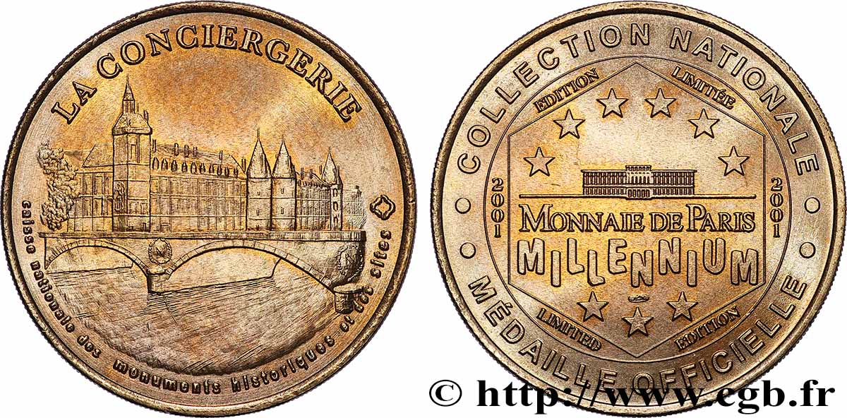 TOURISTIC MEDALS Médaille touristique, La Conciergerie, Paris VZ
