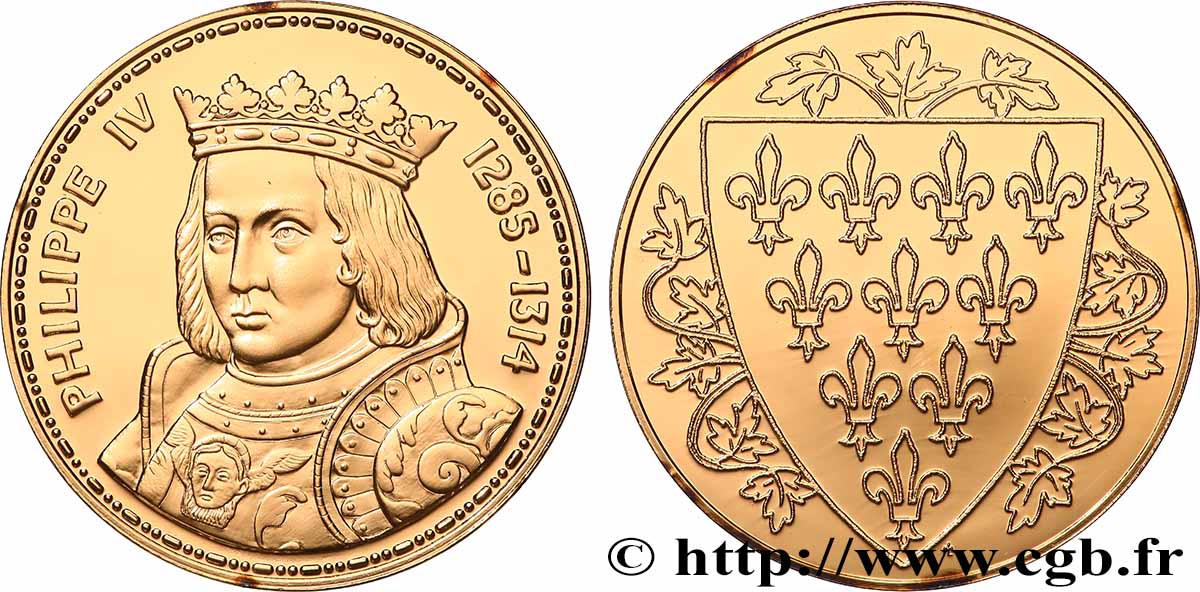 COLLECTION KINGS & QUEENS OF FRANCE Médaille, Philippe IV Proof set
