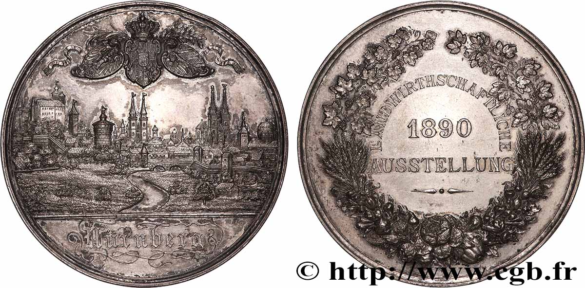 GERMANY - KINGDOM OF BAVARIA - LUDWIG III Médaille, Exposition agricole AU