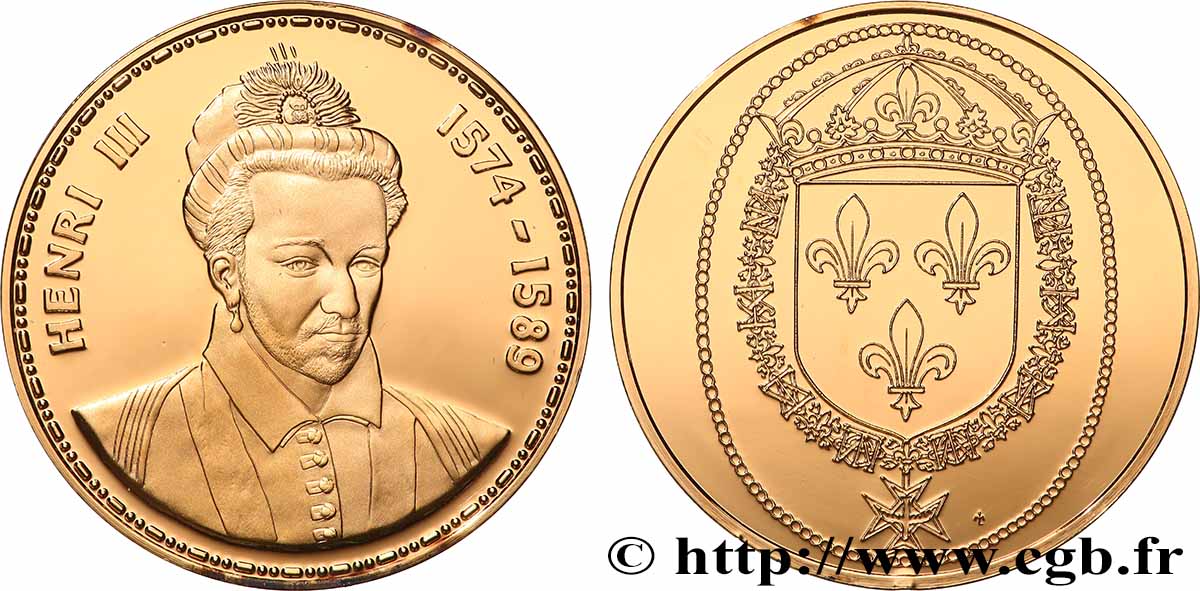 COLLECTION ROIS & REINES DE FRANCE Médaille, Henri II BE