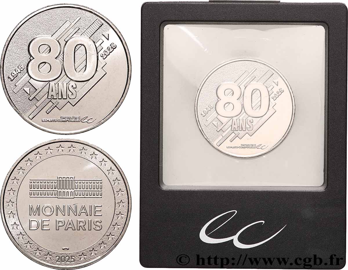 FUNFTE FRANZOSISCHE REPUBLIK Médaille, 80 ans de l’ordre des experts comptable VZ