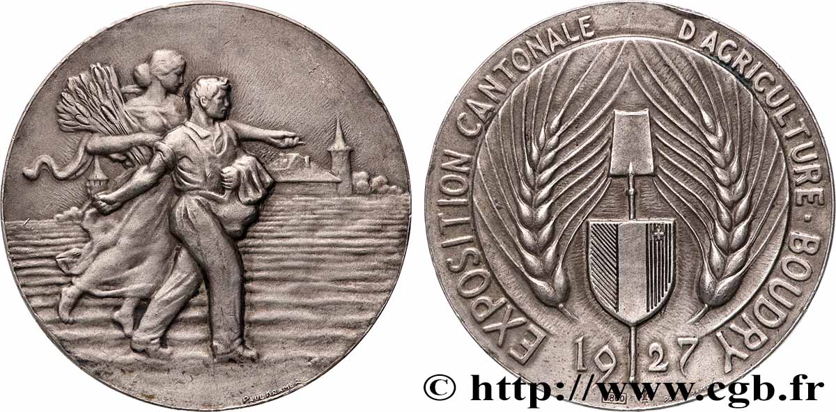 SCHWEIZ - KANTON NEUCHATEL Médaille, Exposition cantonale d’agriculture fVZ
