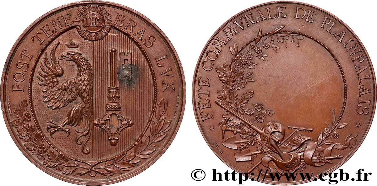 SCHWEIZ Médaille, Fête communale de Plainpalais fVZ