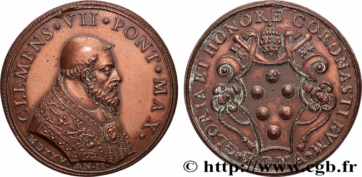 ITALIEN - KIRCHENSTAAT - CLEMENS VII(Giulio de Medicis) Médaille, Jubilé de Clément VII SS