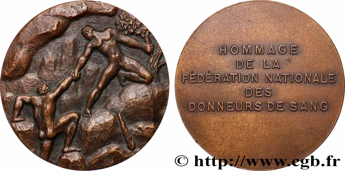 SCIENCES & SCIENTIFIQUES Médaille, Hommage de la fédération nationale des donneurs de sang MBC+