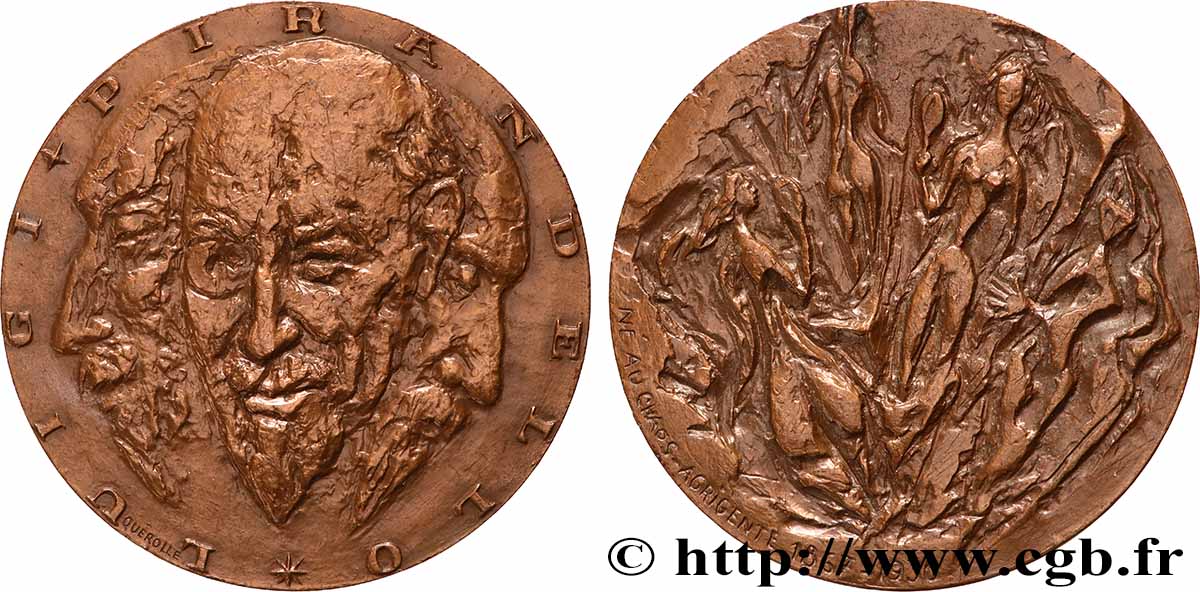 LITTÉRATURE : ÉCRIVAINS/ÉCRIVAINES - POÈTES Médaille, Luigi Pirandello SUP