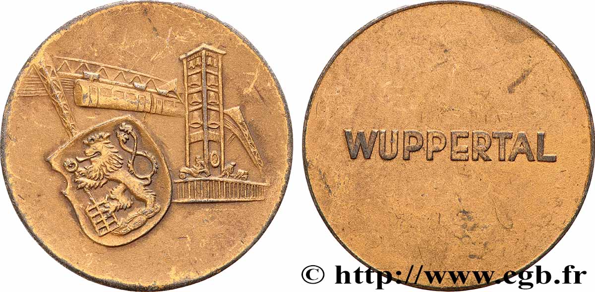 ALLEMAGNE Médaille, Wuppertal TTB