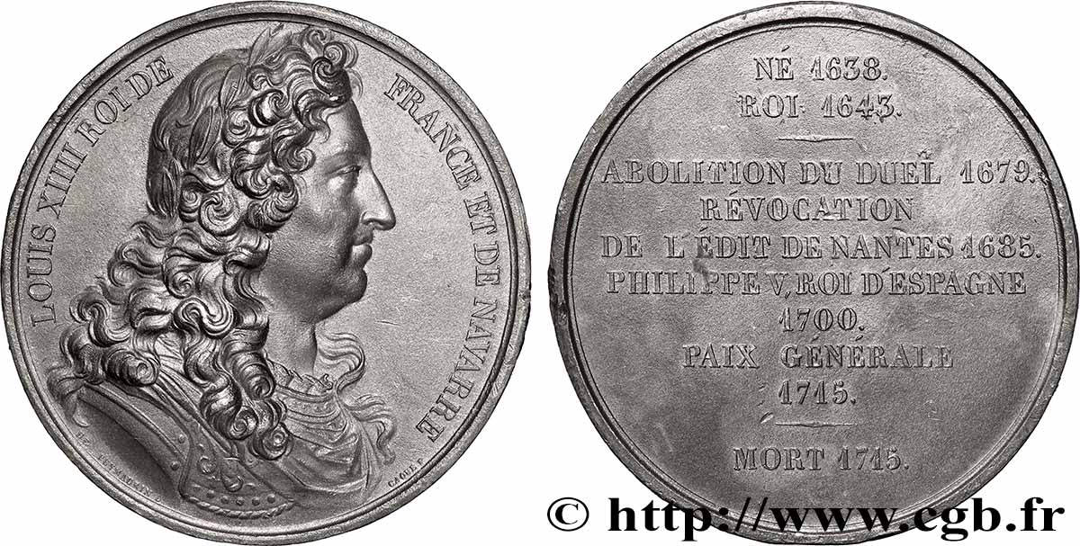 LOUIS-PHILIPPE I Médaille, Roi Louis XIV AU