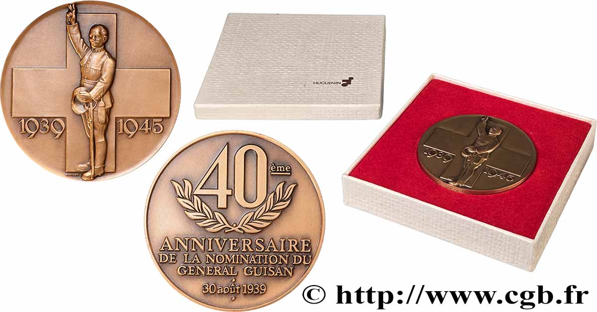 SWITZERLAND Médaille, 40e anniversaire de la nomination du général Henri Guisan AU